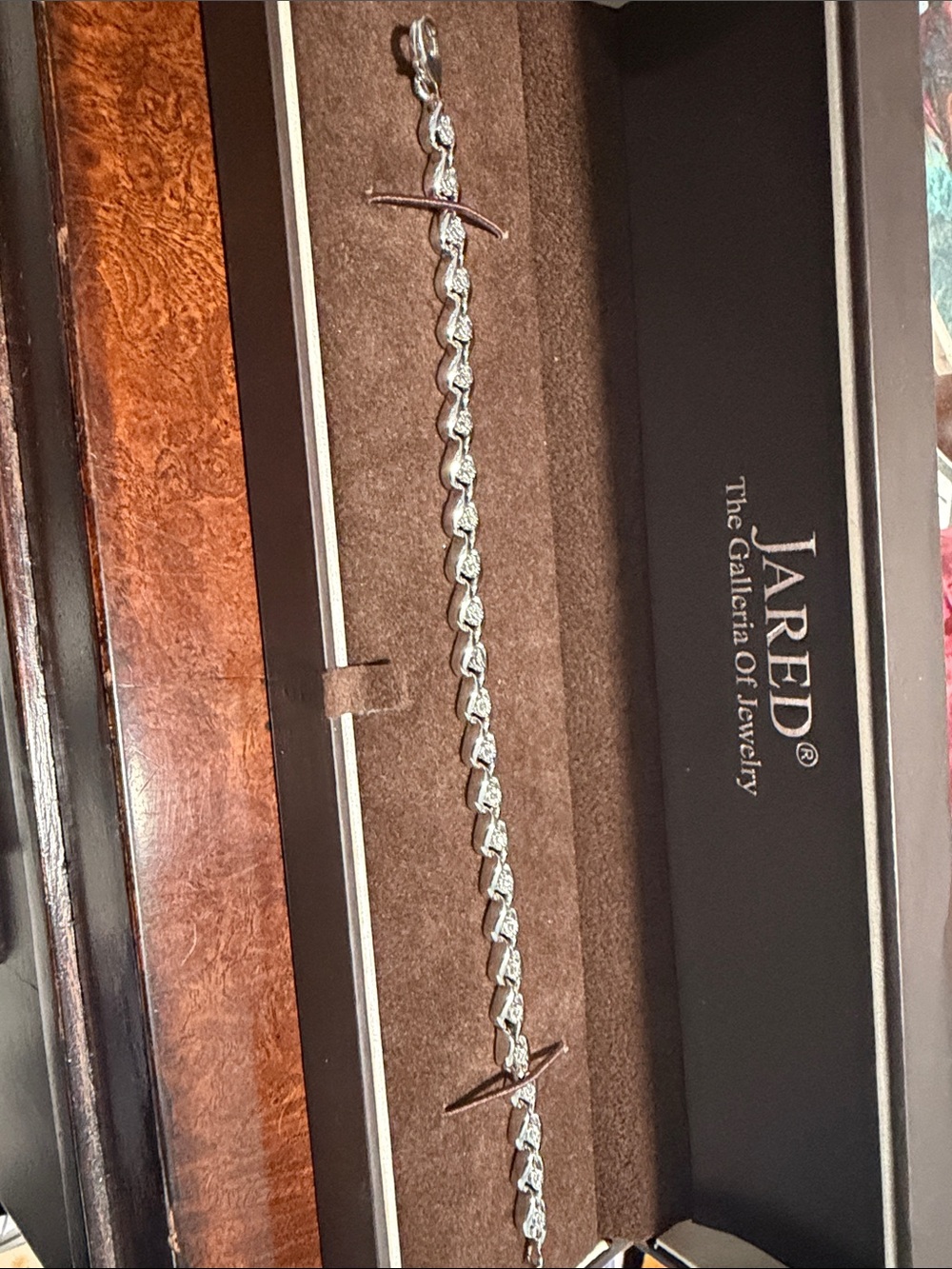 Womens Jared Silver Tennis Bracelet